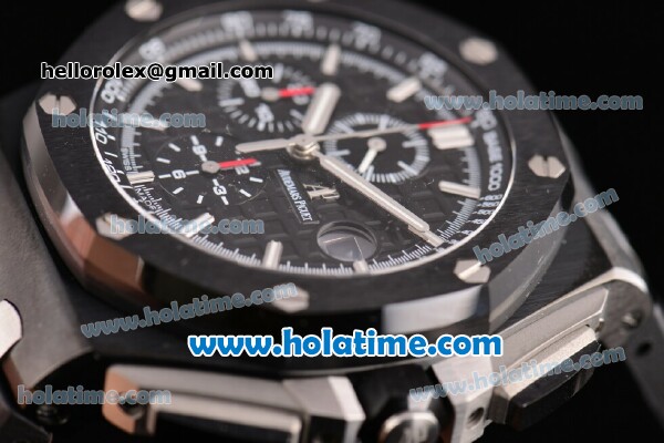 Audemars Piguet Royal Oak Offshore Chrono Swiss Valjoux 7750 Automatic Steel Case with Stick Markers and Black Dial - 1:1 Best Edition (NOOB) - Click Image to Close